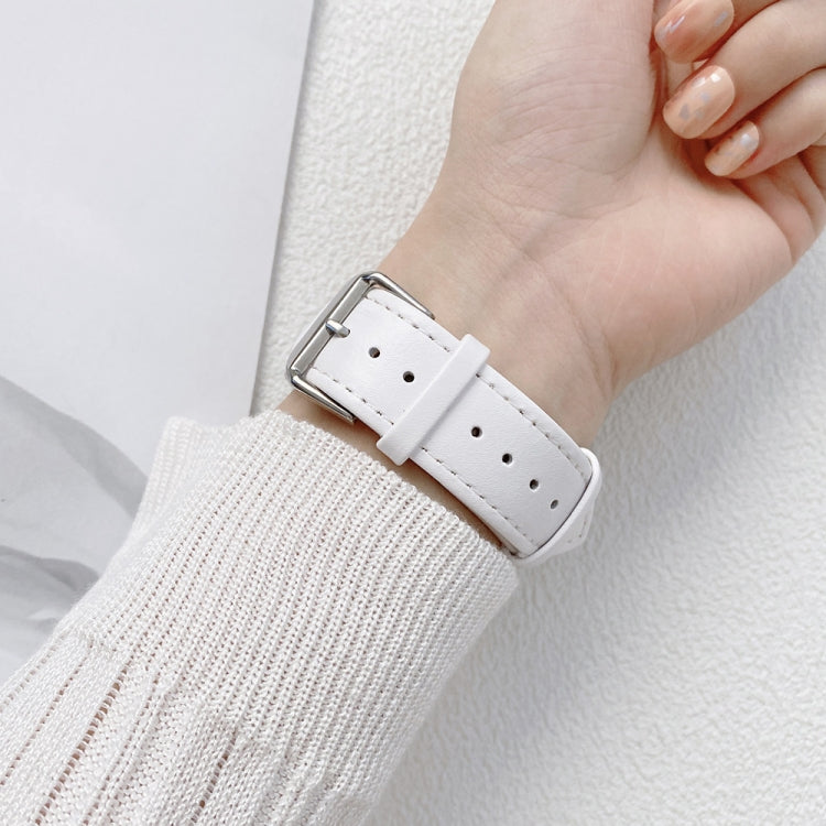 Glossy Leather Watchband For Apple Watch Series, 7 41mm / 6&SE&5&4 40mm / 3&2&1 38mm, 7 45mm / 6&SE&5&4 44mm / 3&2&1 42mm