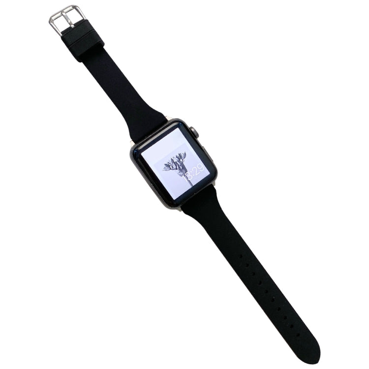 Small Waist Silicone Watchband For Apple Watch Series, 7 41mm / 6&SE&5&4 40mm / 3&2&1 38mm, 7 45mm / 6&SE&5&4 44mm / 3&2&1 42mm