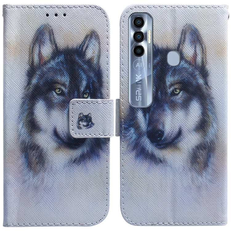 Coloured Drawing Leather Phone Case, For Tecno Spark 7 Pro, For Tecno Spark 8 / 8T, For Tecno Spark 8P, For Tecno Spark Go 2022 / Spark 8C