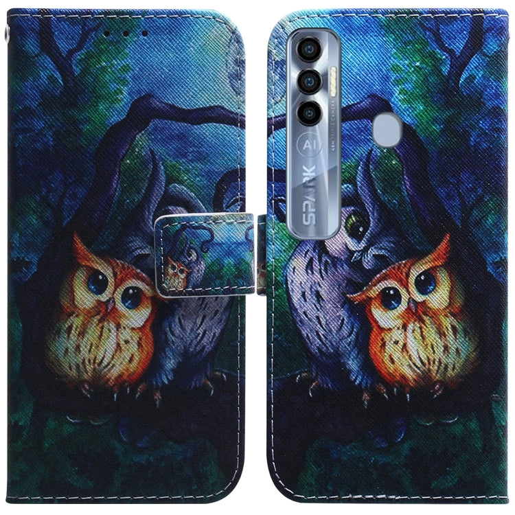 Coloured Drawing Leather Phone Case, For Tecno Spark 7 Pro, For Tecno Spark 8 / 8T, For Tecno Spark 8P, For Tecno Spark Go 2022 / Spark 8C