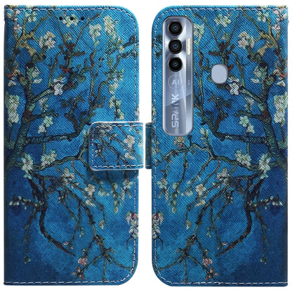 Coloured Drawing Leather Phone Case, For Tecno Spark 7 Pro, For Tecno Spark 8 / 8T, For Tecno Spark 8P, For Tecno Spark Go 2022 / Spark 8C