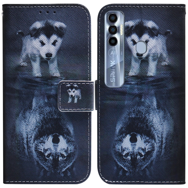 Coloured Drawing Leather Phone Case, For Tecno Spark 7 Pro, For Tecno Spark 8 / 8T, For Tecno Spark 8P, For Tecno Spark Go 2022 / Spark 8C