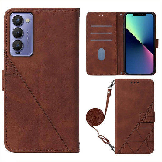 Crossbody 3D Embossed Flip Leather Phone Case, For Tecno Camon 18, For Tecno Camon 18 Premier, For Tecno Camon 18i, For Tecno Camon 18P, For Tecno Pop 5 Go, For Tecno Pop 5 LTE-BD4, For Tecno Pop 5P, For Tecno Pova Neo LE6, For Tecno Spark 8 KG6       ...