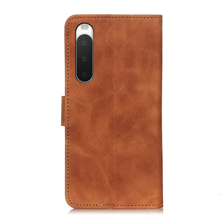 KHAZNEH Retro Texture Horizontal Flip Leather Phone Case, For Sony Xperia 10 IV, For Sony Xperia I  IV, For Xiaomi Redmi Note 11E, For vivo Y75 5G / Y55 5G