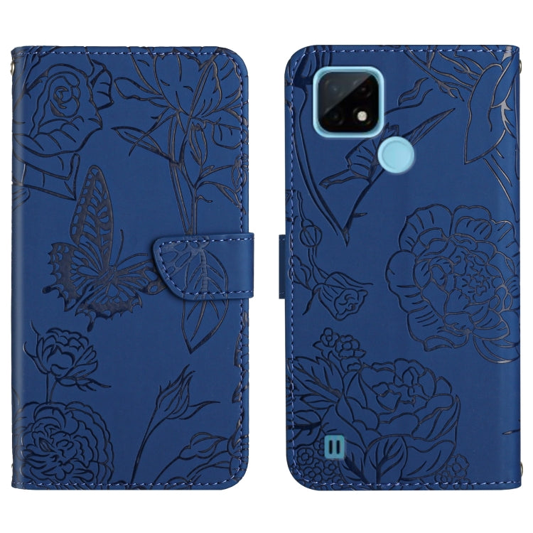 Skin Feel Butterfly Peony Embossed Leather Phone Case, For OPPO Realme C15 / C12, For OPPO Realme C20 / C21, For OPPO Realme C31, For OPPO Realme C35, For OPPO Realme GT, For OPPO Realme GT Master