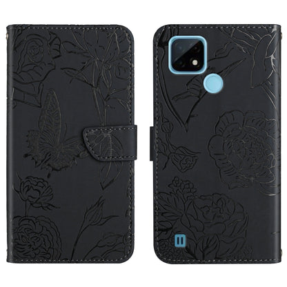 Skin Feel Butterfly Peony Embossed Leather Phone Case, For OPPO Realme C15 / C12, For OPPO Realme C20 / C21, For OPPO Realme C31, For OPPO Realme C35, For OPPO Realme GT, For OPPO Realme GT Master