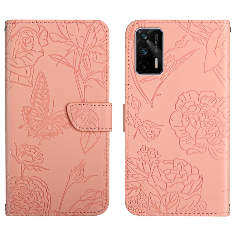 Skin Feel Butterfly Peony Embossed Leather Phone Case, For OPPO Realme C15 / C12, For OPPO Realme C20 / C21, For OPPO Realme C31, For OPPO Realme C35, For OPPO Realme GT, For OPPO Realme GT Master