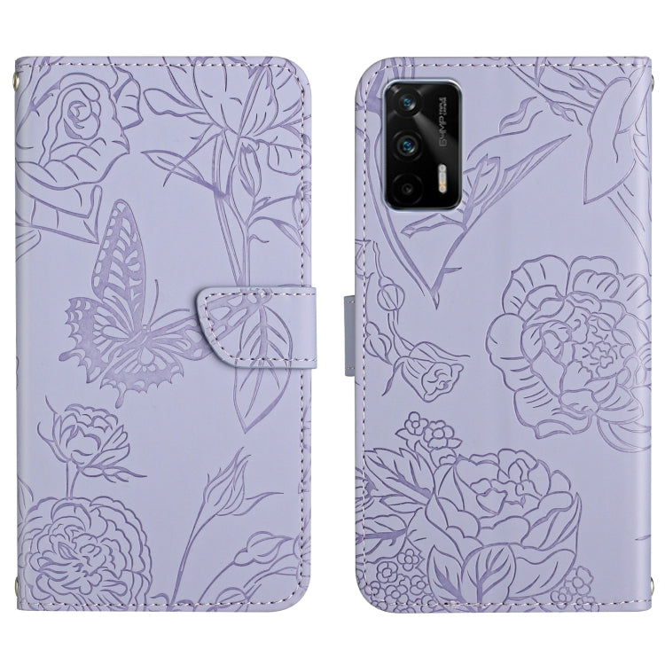Skin Feel Butterfly Peony Embossed Leather Phone Case, For OPPO Realme C15 / C12, For OPPO Realme C20 / C21, For OPPO Realme C31, For OPPO Realme C35, For OPPO Realme GT, For OPPO Realme GT Master