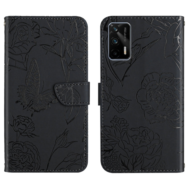 Skin Feel Butterfly Peony Embossed Leather Phone Case, For OPPO Realme C15 / C12, For OPPO Realme C20 / C21, For OPPO Realme C31, For OPPO Realme C35, For OPPO Realme GT, For OPPO Realme GT Master