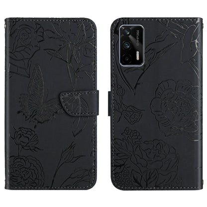 Skin Feel Butterfly Peony Embossed Leather Phone Case, For OPPO Realme C15 / C12, For OPPO Realme C20 / C21, For OPPO Realme C31, For OPPO Realme C35, For OPPO Realme GT, For OPPO Realme GT Master