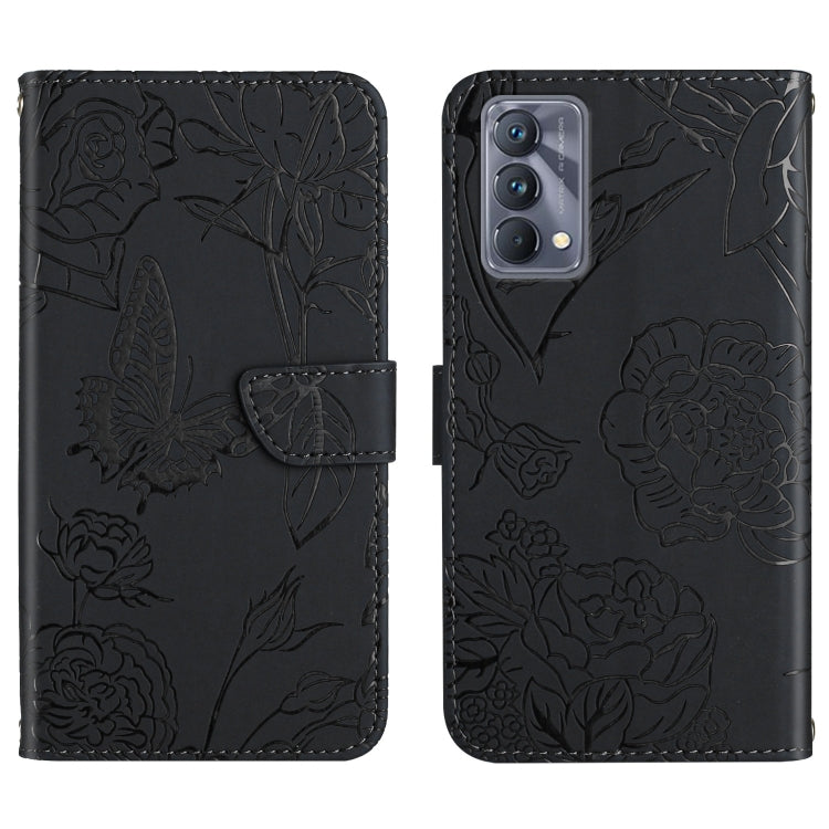 Skin Feel Butterfly Peony Embossed Leather Phone Case, For OPPO Realme C15 / C12, For OPPO Realme C20 / C21, For OPPO Realme C31, For OPPO Realme C35, For OPPO Realme GT, For OPPO Realme GT Master