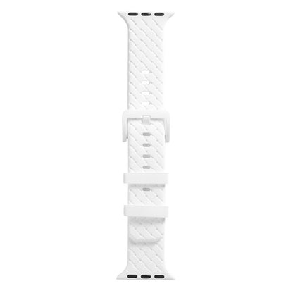 Braided Texture Silicone Watchband For Apple Watch Series, 7 41mm / 6&SE&5&4 40mm / 3&2&1 38mm, 7 45mm / 6&SE&5&4 44mm / 3&2&1 42mm