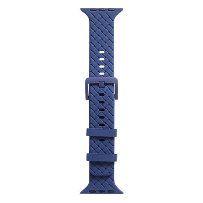Braided Texture Silicone Watchband For Apple Watch Series, 7 41mm / 6&SE&5&4 40mm / 3&2&1 38mm, 7 45mm / 6&SE&5&4 44mm / 3&2&1 42mm