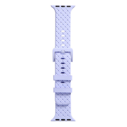 Braided Texture Silicone Watchband For Apple Watch Series, 7 41mm / 6&SE&5&4 40mm / 3&2&1 38mm, 7 45mm / 6&SE&5&4 44mm / 3&2&1 42mm