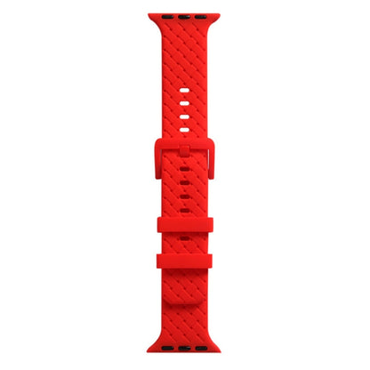 Braided Texture Silicone Watchband For Apple Watch Series, 7 41mm / 6&SE&5&4 40mm / 3&2&1 38mm, 7 45mm / 6&SE&5&4 44mm / 3&2&1 42mm