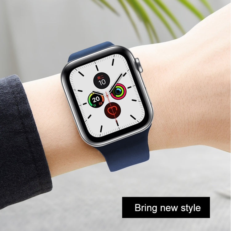 Mutural Liquid Silicone Watchband, For Apple Watch Series 7 41mm / 6 & SE & 5 & 4 40mm / 3 & 2 & 1 38mm, For Apple Watch Ultra 49mm / Series 8&7 45mm / SE 2&6&SE&5&4 44mm / 3&2&1 42mm