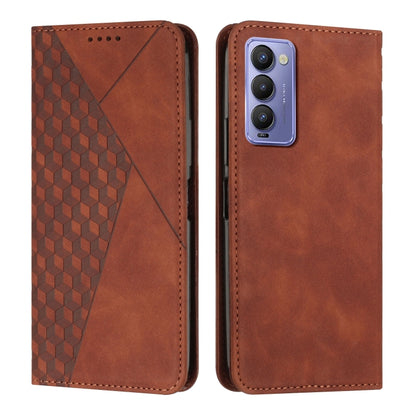 Diamond Splicing Skin Feel Magnetic Leather Phone Case, For Tecno Camon 17P / 17 Pro, For Tecno Camon 18P / 18, For Tecno Camon 18 Premier, For Tecno POP 5 LTE, For Tecno Pova 2, For Tecno Pova Neo, For Tecno Spark 7, For Tecno Spark 8P                ...