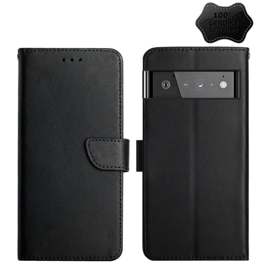Genuine Leather Fingerprint-proof Horizontal Flip Phone Case, For Gigaset GS3, For Gigaset GS4, For Google Pixel 6, For Google Pixel 6 Pro, For Google Pixel 7 Pro, For Google Pixel 7, For Google Xperia 6, For Google Pixel 6a