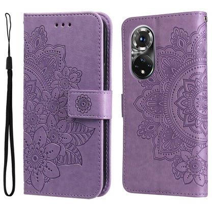 7-petal Flowers Embossing Pattern Horizontal Flip Leather Case, For Xiaomi Redmi Note 11E/Redmi 10 Prime+ 5G, For Huawei Nova 9 Pro/Honor 50 Pro, For Infinix Hot 11, For Infinix Note 11, For Infinix Note 11 Pro/Note 11s, For OPPO Realme C35            ...