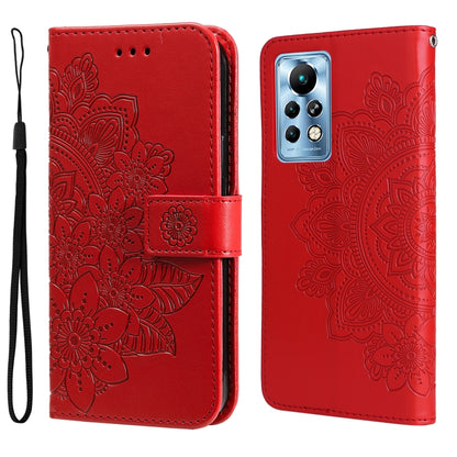7-petal Flowers Embossing Pattern Horizontal Flip Leather Case, For Xiaomi Redmi Note 11E/Redmi 10 Prime+ 5G, For Huawei Nova 9 Pro/Honor 50 Pro, For Infinix Hot 11, For Infinix Note 11, For Infinix Note 11 Pro/Note 11s, For OPPO Realme C35            ...
