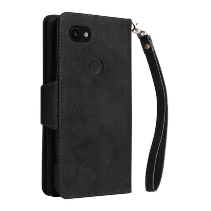 Rivet Buckle 9 Cards Three Fold Leather Phone Case, For Google Pixel 3A, For Google Pixel 3A XL, For Google Pixel 4, For Google Pixel 4A 4G, For Google Pixel 4A 5G, For Google Pixel 4 XL, For Google Pixel 6, For Google Pixel 6 Pro