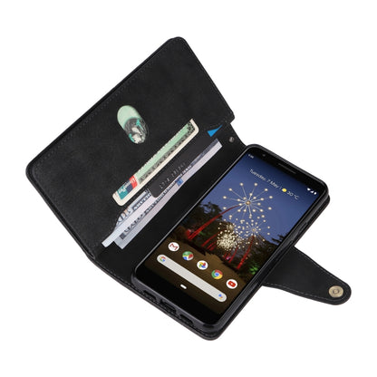Rivet Buckle 9 Cards Three Fold Leather Phone Case, For Google Pixel 3A, For Google Pixel 3A XL, For Google Pixel 4, For Google Pixel 4A 4G, For Google Pixel 4A 5G, For Google Pixel 4 XL, For Google Pixel 6, For Google Pixel 6 Pro