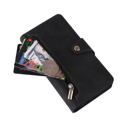Rivet Buckle 9 Cards Three Fold Leather Phone Case, For Google Pixel 3A, For Google Pixel 3A XL, For Google Pixel 4, For Google Pixel 4A 4G, For Google Pixel 4A 5G, For Google Pixel 4 XL, For Google Pixel 6, For Google Pixel 6 Pro