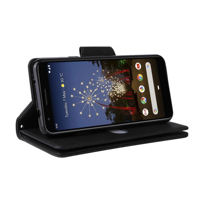 Rivet Buckle 9 Cards Three Fold Leather Phone Case, For Google Pixel 3A, For Google Pixel 3A XL, For Google Pixel 4, For Google Pixel 4A 4G, For Google Pixel 4A 5G, For Google Pixel 4 XL, For Google Pixel 6, For Google Pixel 6 Pro