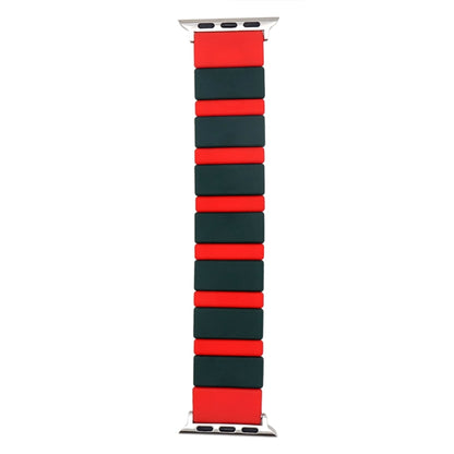 Silicone Splicing Watchband For Apple Watch Series, 7 41mm / 6&SE&5&4 40mm / 3&2&1 38mm, 7 45mm / 6&SE&5&4 44mm / 3&2&1 42mm