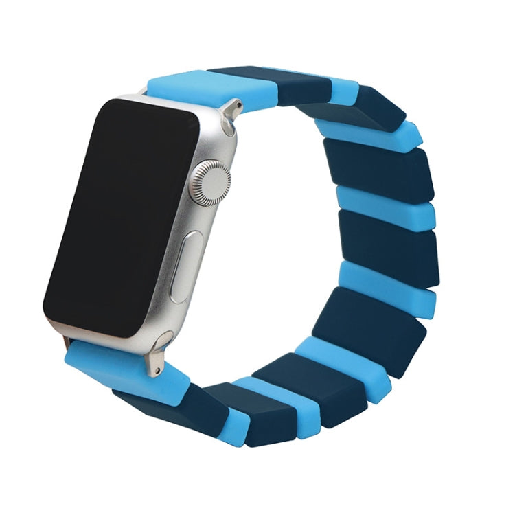 Siliconen splitshorlogeband voor Apple Watch-serie, 7 41 mm / 6 & SE & 5 & 4 40 mm / 3 & 2 & 1 38 mm, 7 45 mm / 6 & SE & 5 & 4 44 mm / 3 & 2 & 1 42 mm