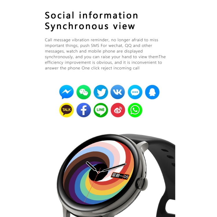 Q71 Pro 1.28 inch TFT Screen Silicone Strap Smart Watch, Support Bluetooth Call / Menstrual Cycle Reminder, Silicone Strap(Black), Silicone Strap(Rose Gold), Silicone Strap(Black Gold)
