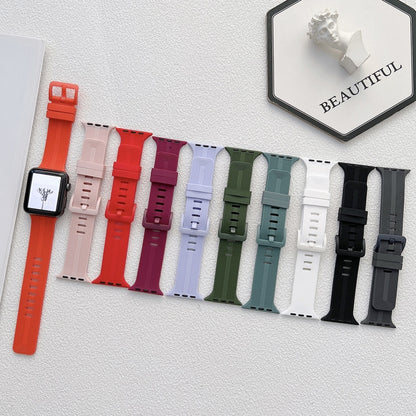 Bracelet de montre en silicone tressé pour Apple Watch Series, 7 41mm / 6&SE&5&4 40mm / 3&2&1 38mm, 7 45mm / 6&SE&5&4 44mm / 3&2&1 42mm