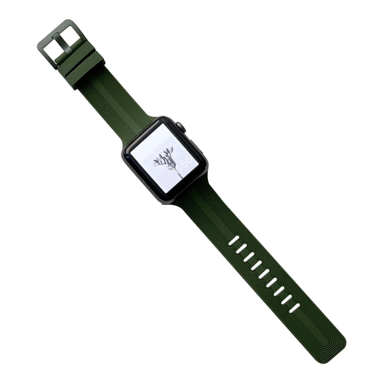 Bracelet de montre en silicone tressé pour Apple Watch Series, 7 41mm / 6&SE&5&4 40mm / 3&2&1 38mm, 7 45mm / 6&SE&5&4 44mm / 3&2&1 42mm