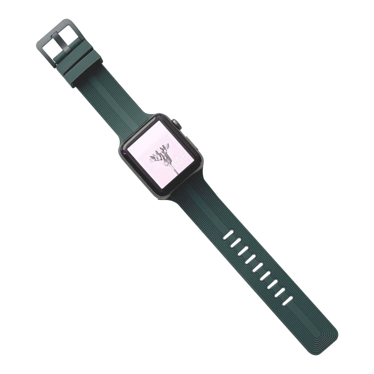 Bracelet de montre en silicone tressé pour Apple Watch Series, 7 41mm / 6&SE&5&4 40mm / 3&2&1 38mm, 7 45mm / 6&SE&5&4 44mm / 3&2&1 42mm