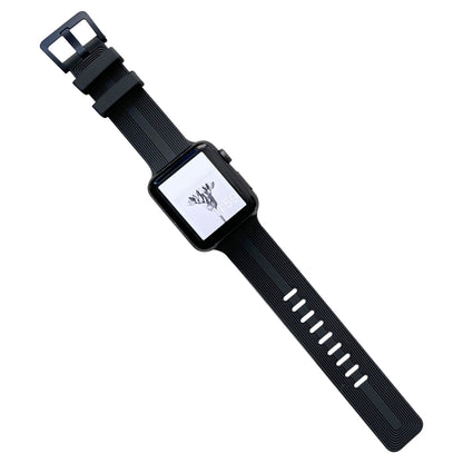 Bracelet de montre en silicone tressé pour Apple Watch Series, 7 41mm / 6&SE&5&4 40mm / 3&2&1 38mm, 7 45mm / 6&SE&5&4 44mm / 3&2&1 42mm