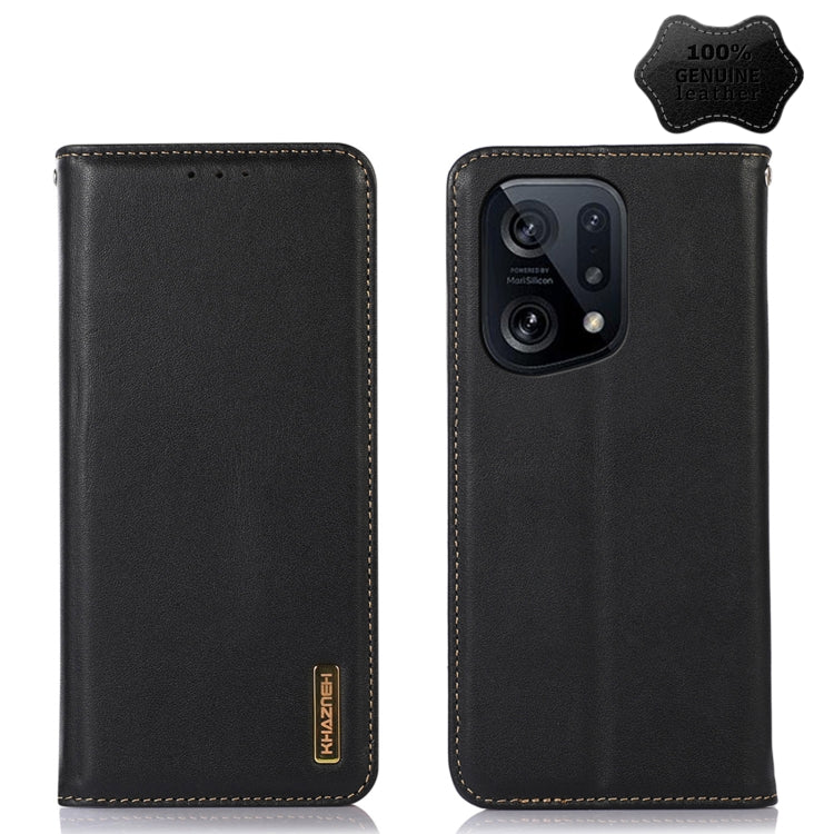 KHAZNEH Nappa Top Layer Cowhide Leather Phone Case, For OPPO A96 5G CN Version / Reno7 Z 5G, For OPPO Find X5 5G, For OPPO Find X5 Pro 5G, For OPPO Reno7 5G CN Version, For OPPO Reno7 SE 5G