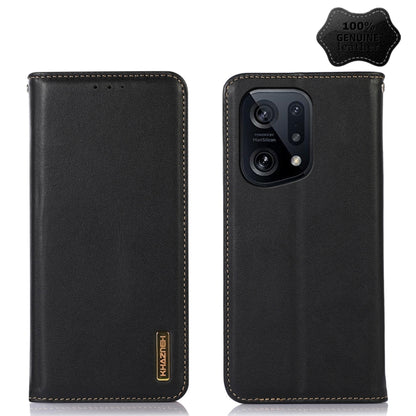 KHAZNEH Nappa Top Layer Cowhide Leather Phone Case, For OPPO A96 5G CN Version / Reno7 Z 5G, For OPPO Find X5 5G, For OPPO Find X5 Pro 5G, For OPPO Reno7 5G CN Version, For OPPO Reno7 SE 5G
