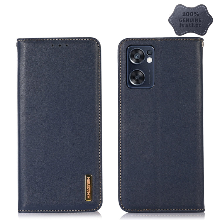 KHAZNEH Nappa Top Layer Cowhide Leather Phone Case, For OPPO A96 5G CN Version / Reno7 Z 5G, For OPPO Find X5 5G, For OPPO Find X5 Pro 5G, For OPPO Reno7 5G CN Version, For OPPO Reno7 SE 5G