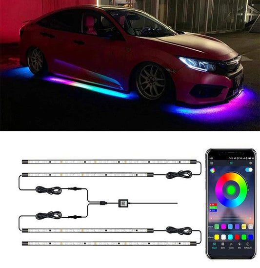 Car Modification Symphony Voice Control LED Chassis Lights, 2 x 60cm + 2 x 90cm, 2 x 60cm + 2 x 180cm, 2 x 90cm + 2 x 120cm, 2 x 120cm + 2 x 150cm, 4 x 60cm + 2 x 90cm, 4 x 60cm + 2 x 120cm, 4 x 60cm + 2 x 150cm, 4 x 60cm + 2 x 180cm
