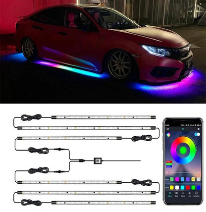 Car Modification Symphony Voice Control LED Chassis Lights, 2 x 60cm + 2 x 90cm, 2 x 60cm + 2 x 180cm, 2 x 90cm + 2 x 120cm, 2 x 120cm + 2 x 150cm, 4 x 60cm + 2 x 90cm, 4 x 60cm + 2 x 120cm, 4 x 60cm + 2 x 150cm, 4 x 60cm + 2 x 180cm