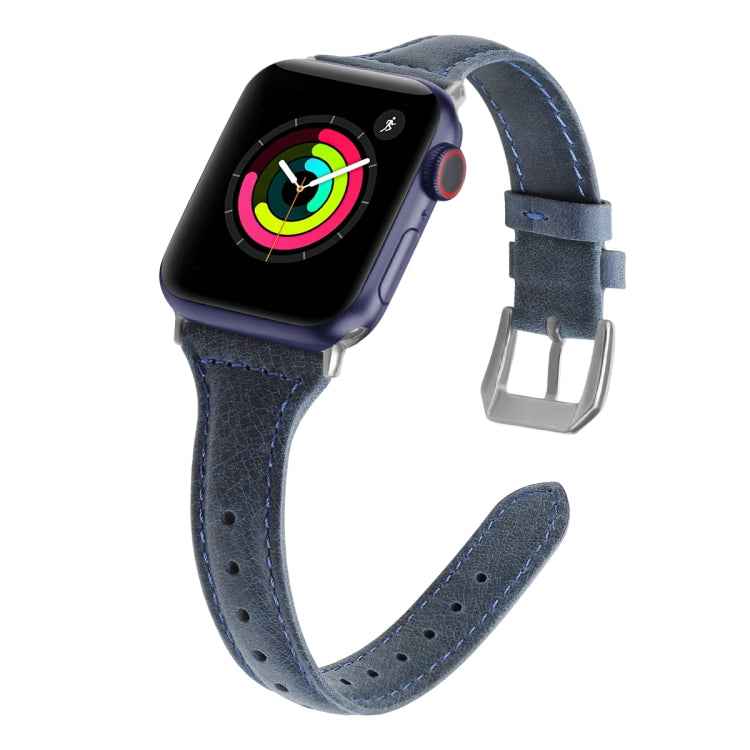 Genuine Leather Watch Band For Apple Watch Series, 7 41mm / 6&SE&5&4 40mm / 3&2&1 38mm, 7 45mm / 6&SE&5&4 44mm / 3&2&1 42mm