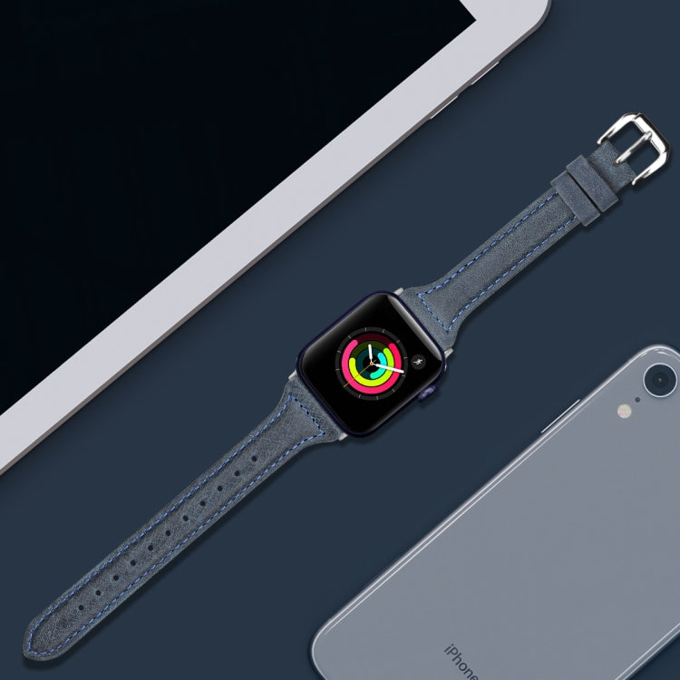 Genuine Leather Watch Band For Apple Watch Series, 7 41mm / 6&SE&5&4 40mm / 3&2&1 38mm, 7 45mm / 6&SE&5&4 44mm / 3&2&1 42mm