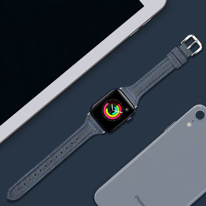 Genuine Leather Watch Band For Apple Watch Series, 7 41mm / 6&SE&5&4 40mm / 3&2&1 38mm, 7 45mm / 6&SE&5&4 44mm / 3&2&1 42mm