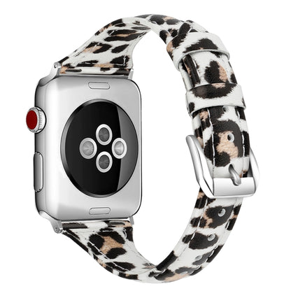 Genuine Leather Watch Band For Apple Watch Series, 7 41mm / 6&SE&5&4 40mm / 3&2&1 38mm, 7 45mm / 6&SE&5&4 44mm / 3&2&1 42mm