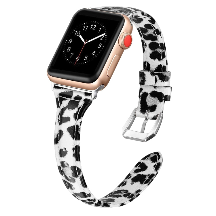 Genuine Leather Watch Band For Apple Watch Series, 7 41mm / 6&SE&5&4 40mm / 3&2&1 38mm, 7 45mm / 6&SE&5&4 44mm / 3&2&1 42mm