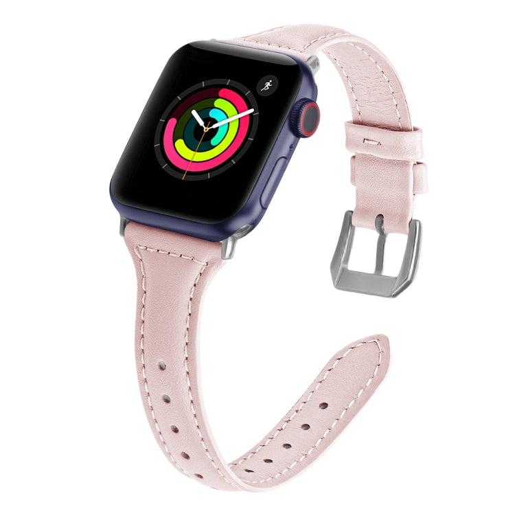 Genuine Leather Watch Band For Apple Watch Series, 7 41mm / 6&SE&5&4 40mm / 3&2&1 38mm, 7 45mm / 6&SE&5&4 44mm / 3&2&1 42mm