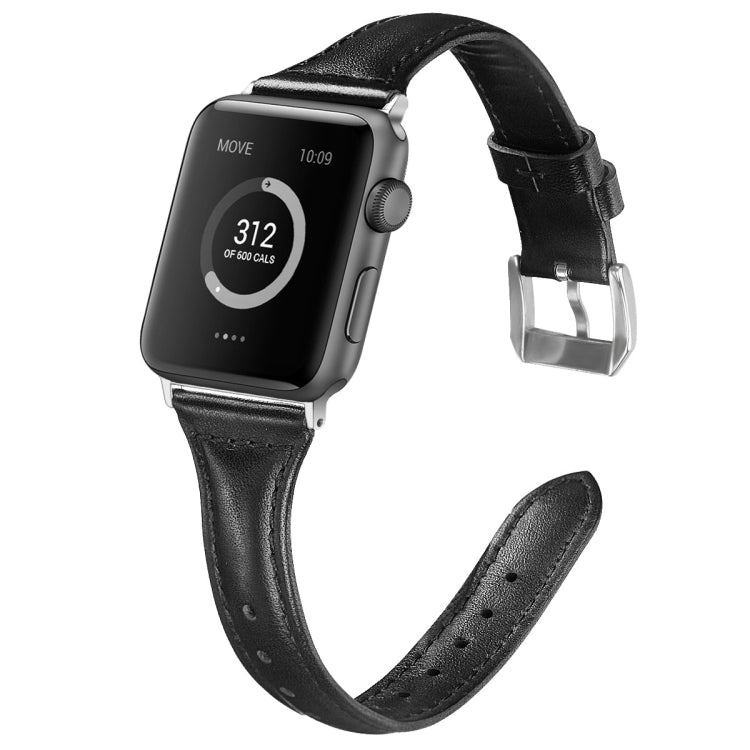 Genuine Leather Watch Band For Apple Watch Series, 7 41mm / 6&SE&5&4 40mm / 3&2&1 38mm, 7 45mm / 6&SE&5&4 44mm / 3&2&1 42mm