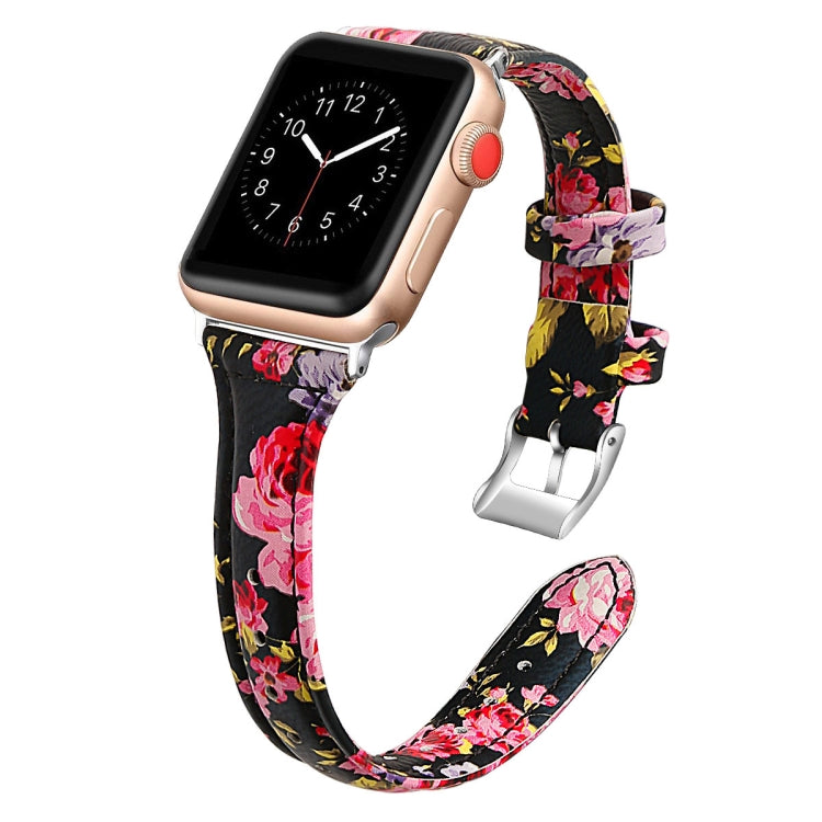 Genuine Leather Watch Band For Apple Watch Series, 7 41mm / 6&SE&5&4 40mm / 3&2&1 38mm, 7 45mm / 6&SE&5&4 44mm / 3&2&1 42mm