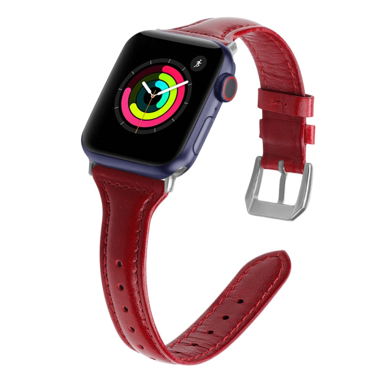 Genuine Leather Watch Band For Apple Watch Series, 7 41mm / 6&SE&5&4 40mm / 3&2&1 38mm, 7 45mm / 6&SE&5&4 44mm / 3&2&1 42mm