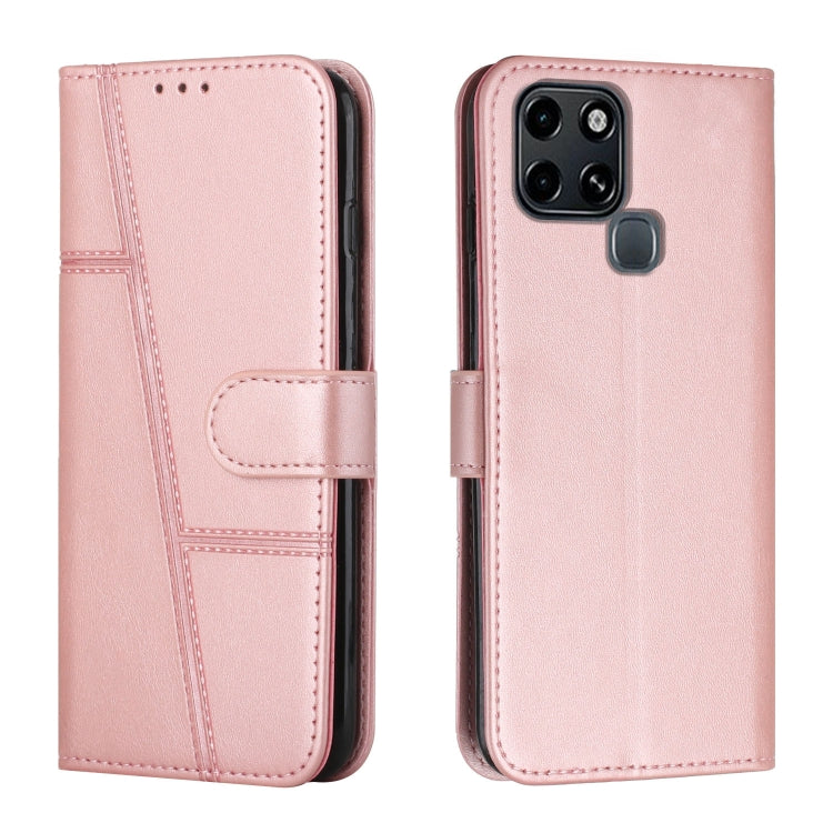 Stitching Calf Texture Buckle Leather Phone Case, For Tecno Spark 8 Pro, For Tecno Spark Go 2022 / Spark 8C, For Infinix Smart 6